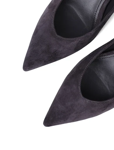 Жіночі туфлі MIRATON велюрові сірі - фото 5 - Miraton