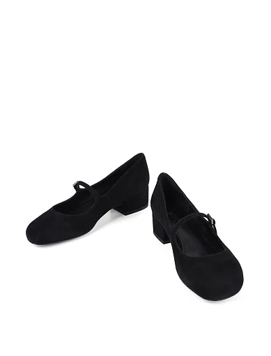 Жіночі туфлі MIRATON велюрові чорні - фото 2 - Miraton