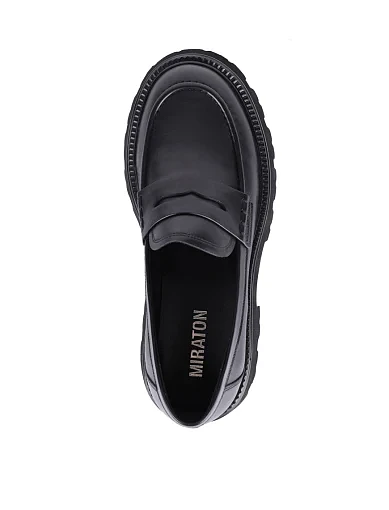 Жіночі туфлі MIRATON шкіряні чорні - фото 5 - Miraton