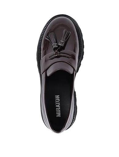 Жіночі туфлі MIRATON з наплаку сірі - фото 2 - Miraton