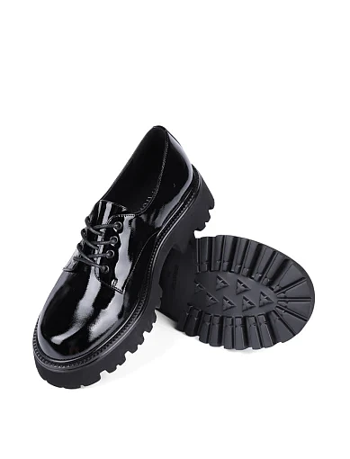 Жіночі туфлі MIRATON лакові чорні - фото 2 - Miraton