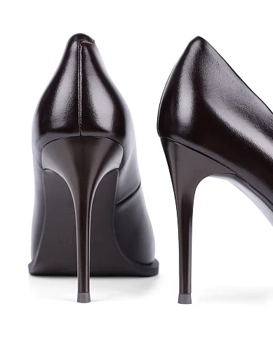 Жіночі туфлі MIRATON з масляної шкіри бордові - фото 2 - Miraton