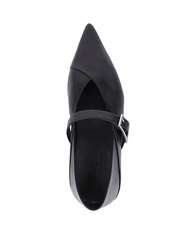 Жіночі балетки MIRATON шкіряні чорні - фото 2 - Miraton