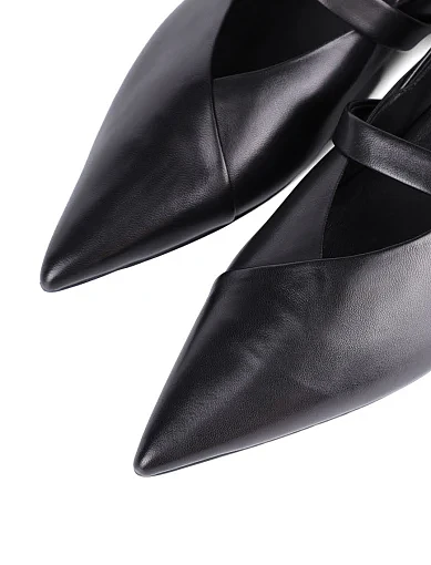 Жіночі балетки MIRATON шкіряні чорні - фото 5 - Miraton