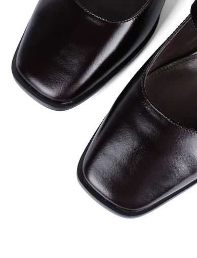 Жіночі туфлі MIRATON шкіряні бордові - фото 6 - Miraton