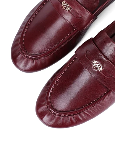 Жіночі сліпери MIRATON шкіряні бордові - фото 6 - Miraton