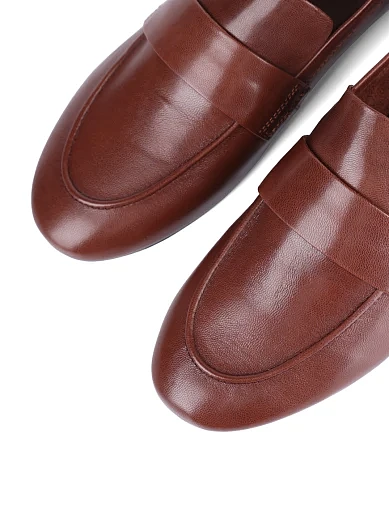 Жіночі сліпери MIRATON шкіряні коричневі - фото 5 - Miraton