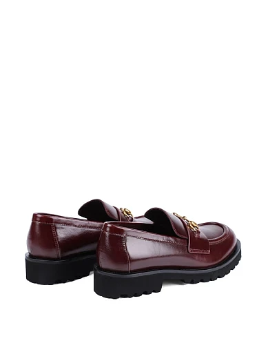 Жіночі туфлі MIRATON з масляної шкіри бордові - фото 4 - Miraton