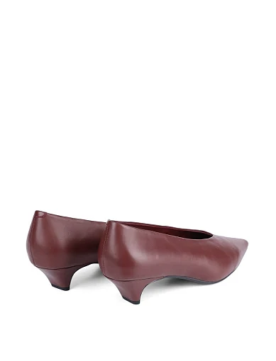 Жіночі туфлі MIRATON шкіряні бордові - фото 4 - Miraton