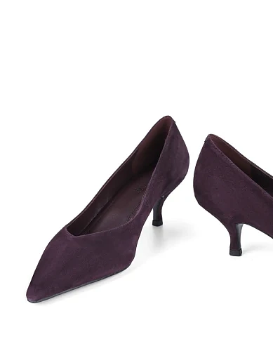 Жіночі туфлі MIRATON велюрові фіолетові - фото 2 - Miraton