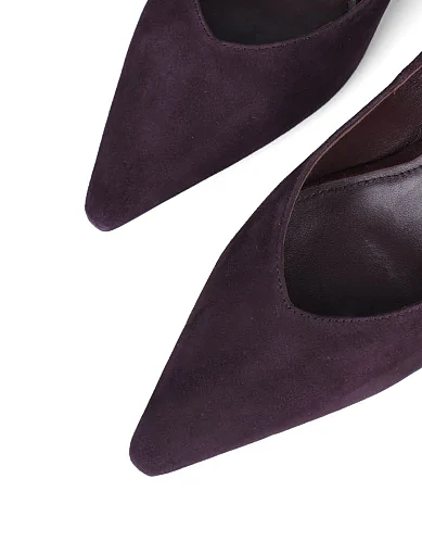 Жіночі туфлі MIRATON велюрові фіолетові - фото 5 - Miraton