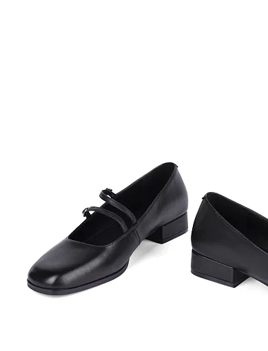 Женские туфли MIRATON кожаные черные - фото 2 - Miraton