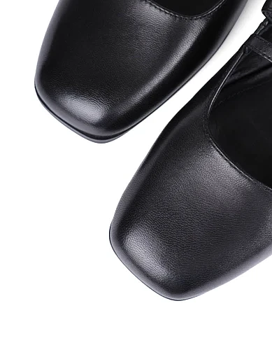 Женские туфли MIRATON кожаные черные - фото 5 - Miraton