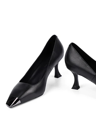 Жіночі туфлі MIRATON шкіряні чорні - фото 2 - Miraton