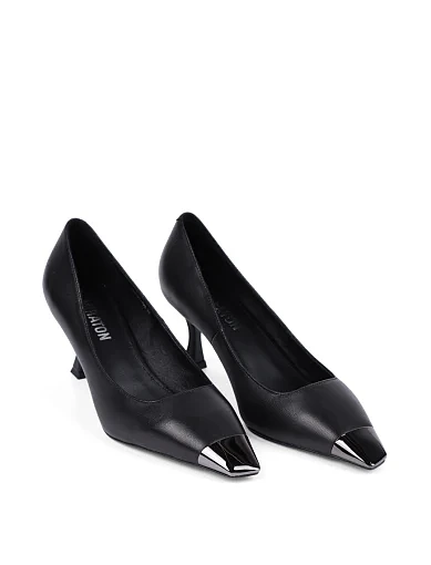 Жіночі туфлі MIRATON шкіряні чорні - фото 3 - Miraton