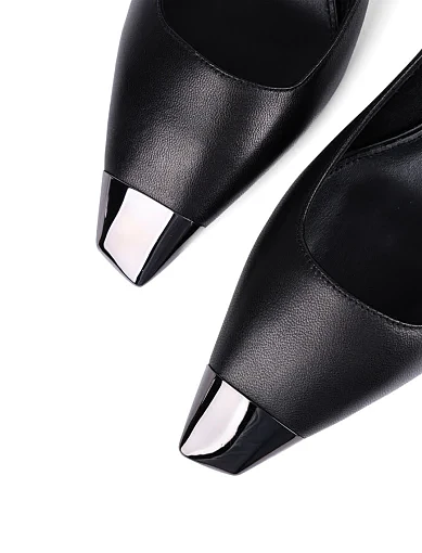 Жіночі туфлі MIRATON шкіряні чорні - фото 5 - Miraton