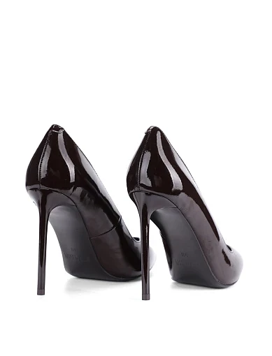 Жіночі туфлі човники MIRATON лакові коричневі - фото 4 - Miraton