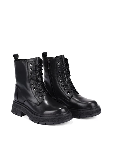 Женские ботинки Attizzare кожаные черные - фото 3 - Miraton