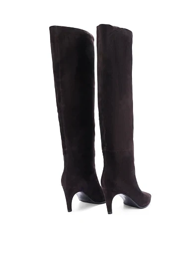 Жіночі ботфорти MIRATON велюрові сірі - фото 4 - Miraton