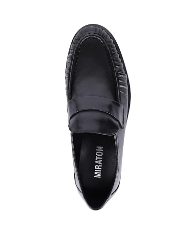 Жіночі туфлі MIRATON шкіряні чорні - фото 5 - Miraton