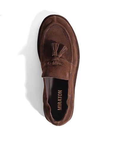 Жіночі сліпери MIRATON велюрові коричневі - фото 2 - Miraton