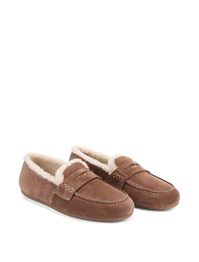 Жіночі мокасини MIRATON велюрові бежеві - фото 3 - Miraton