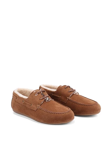 Жіночі мокасини MIRATON велюрові коричневі(AW5240405-1) - фото 3 - Miraton