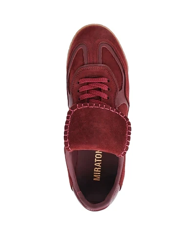 Жіночі кросівки MIRATON велюрові бордові - фото 2 - Miraton