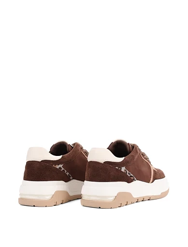 Жіночі кеди MIRATON з нубуку коричневі - фото 4 - Miraton