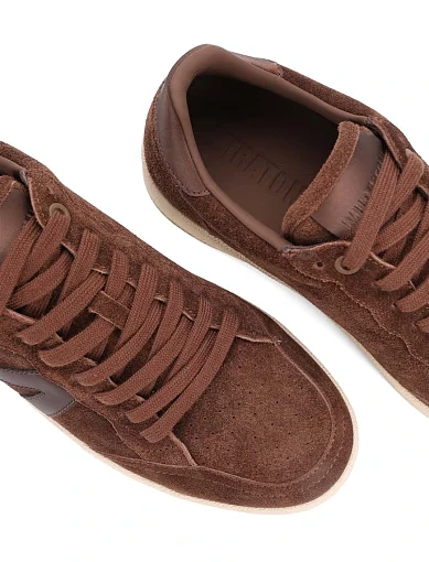 Женские кеды MIRATON велюровые коричневые - фото 5 - Miraton