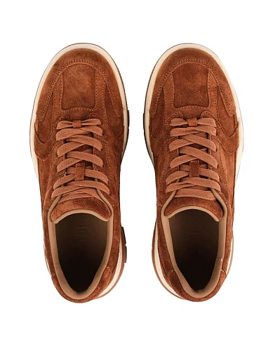 Жіночі кеди MIRATON велюрові коричневі - фото 2 - Miraton