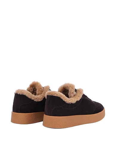 Жіночі кеди MIRATON велюрові коричневі(233A0-09-1) - фото 4 - Miraton