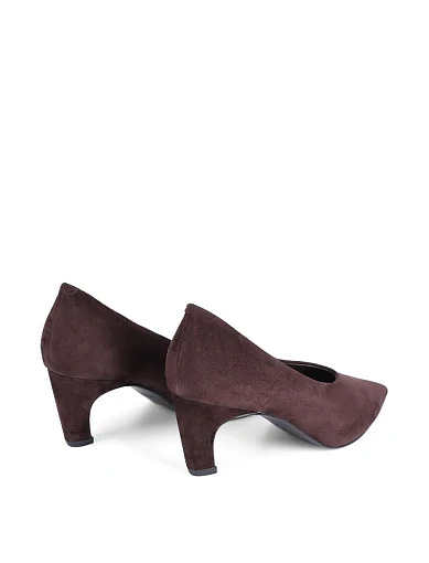 Жіночі туфлі MIRATON велюрові коричневі - фото 4 - Miraton