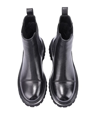 Женские ботинки челси Attizzare кожаные черные - фото 5 - Miraton