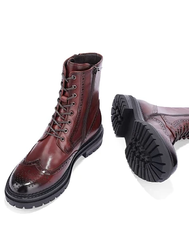 Жіночі черевики MIRATON шкіряні коричневі - фото 3 - Miraton