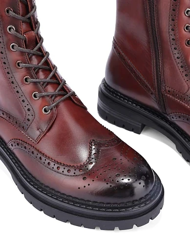 Жіночі черевики MIRATON шкіряні коричневі - фото 6 - Miraton