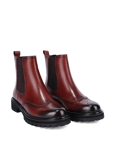 Жіночі черевики челсі MIRATON шкіряні коричневі(NH47AB-456L-F273R) - фото 3 - Miraton