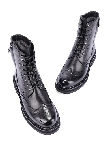 Жіночі черевики Attizzare шкіряні чорні(NH47AF-336L-P742M) - фото 5 - Miraton