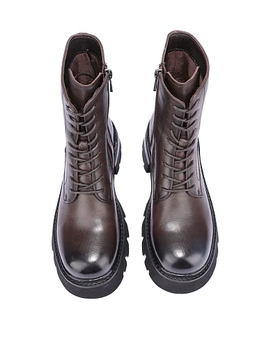 Жіночі черевики MIRATON шкіряні коричневі - фото 6 - Miraton