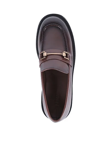 Жіночі туфлі MIRATON шкіряні коричневі - фото 2 - Miraton