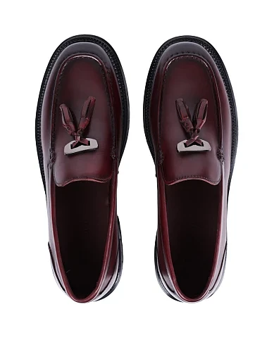 Жіночі туфлі MIRATON шкіряні бордові - фото 2 - Miraton