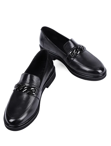 Жіночі туфлі MIRATON шкіряні чорні - фото 2 - Miraton