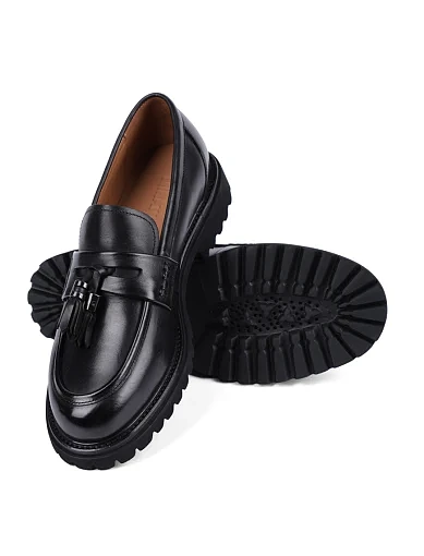 Жіночі туфлі MIRATON шкіряні чорні - фото 2 - Miraton