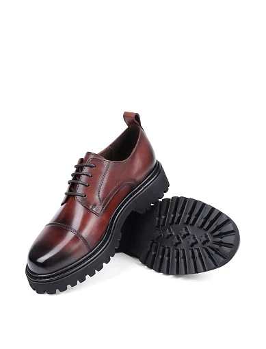 Жіночі туфлі MIRATON шкіряні коричневі - фото 2 - Miraton