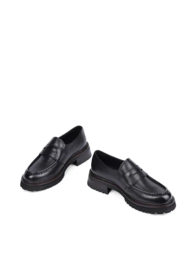 Жіночі туфлі MIRATON шкіряні чорні - фото 2 - Miraton