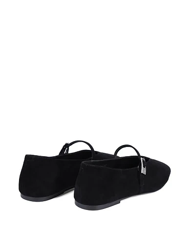 Женские балетки MIRATON велюровые черные - фото 4 - Miraton