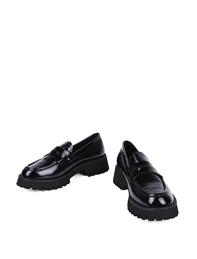 Жіночі туфлі MIRATON з масляної шкіри чорні - фото 5 - Miraton