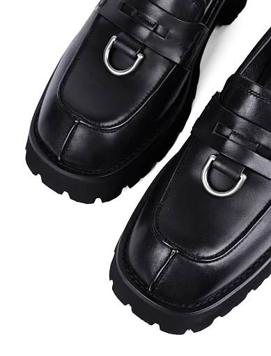 Жіночі туфлі MIRATON шкіряні чорні - фото 6 - Miraton