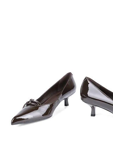 Жіночі туфлі MIRATON лакові зелені - фото 2 - Miraton