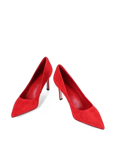 Жіночі туфлі Mia May велюрові червоні - фото 2 - Miraton